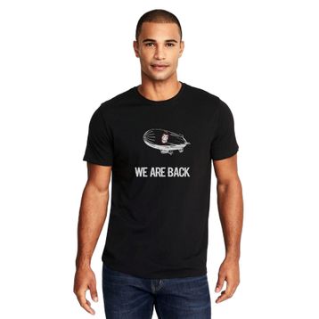 Qivi We Are Back Baskılı Siyah Erkek Örme T-shirt