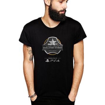 Qivi World League Sony Challenge Division Baskılı Siyah Erkek Örme T-shirt