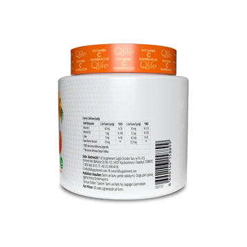 Qlife Vitamin C Sambucus 60 Çiğnenebilir Tablet