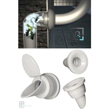 Qniay 7898QWEW256 Lavabo Koku Giderici Çek Valfli Lavabo Gider Adaptör Conta