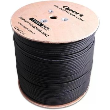 Qport Q-CATO11 Siyah 500 mt Cat6 Outdoor UTP 23AWG 0.58 mm PE Kablo