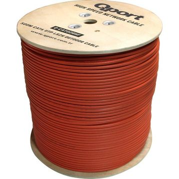 Qport Q-CATO2RHF 500 mt Cat6 Outdoor LSZH Turuncu 23 AWG 0.58 mm Halogen Free Kablo