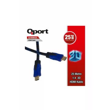 Qport Q-HDMI25 Altın Uçlu 25 mt HDMI Kablo