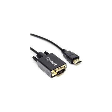Qport Q-HVG18 HDMI to VGA 1.8 m Çevirici Kablo