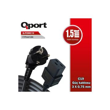 Qport Q-POWC19 1.5 m Güç Kablosu