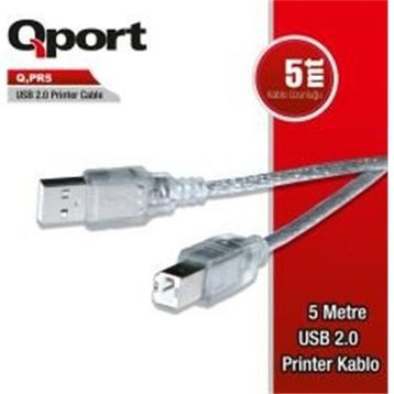 Qport Q-PR5 5 m USB 2.0 Yazıcı Kablosu