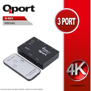 Qport Q-SH3 3 Port HDMI Switch