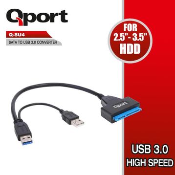 Qport Q-su4 16 cm Usb-2.5 3.5 Sata Disk Dönüştürücü