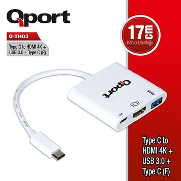 Qport Q-TH03 Type-c To HDMI Çevirici
