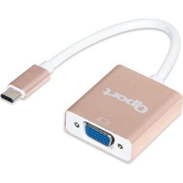 Qport Q-TV Type-C M TO VGA F 1920x1080P 60Hz Çevirici Adaptör