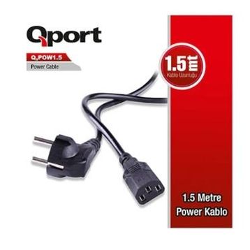 Qport QPOW1.5 1.5 mt PC Power Kablosu