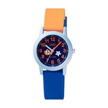 Q&Q VS49J007Y Mavi - Turuncu Unisex Çocuk Kol Saati