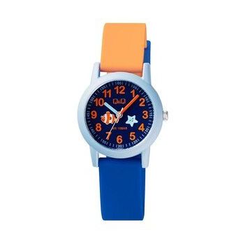 Q&Q VS49J007Y Mavi - Turuncu Unisex Çocuk Kol Saati
