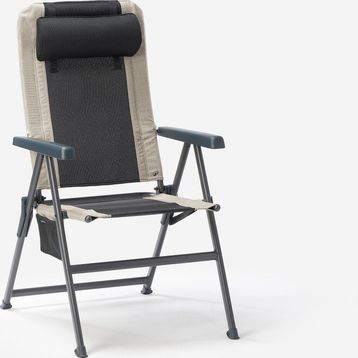 Quechua 5 Kademeli Bej - Konforlu 150 kg Yatırılabilir Katlanır Kamp Sandalyesi