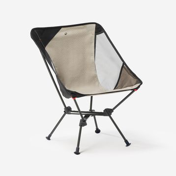 Quechua Bej Çantalı M Boy 110-500 kg Pratik Portatif Katlanır Kamp Sandalyesi