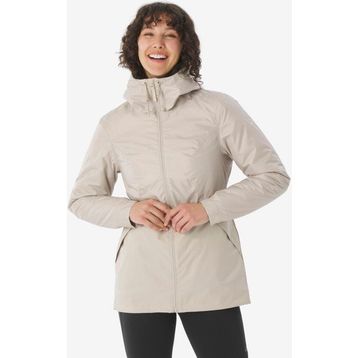 Quechua NH100 Bej Su Geçirmez -5 Derece Kadın Outdoor Kışlık Mont
