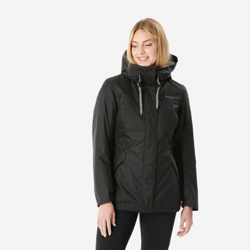 Quechua NH500 Siyah -10 Derece Su Geçirmez Kadın Outdoor Kışlık Mont
