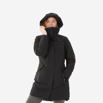 Quechua NH500 Siyah -10 Derece Su Geçirmez Kadın Outdoor Kışlık Mont