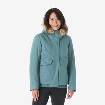 Quechua NH500 Su Geçirmez Yeşil -8 Derece Kadın Outdoor Kışlık Mont