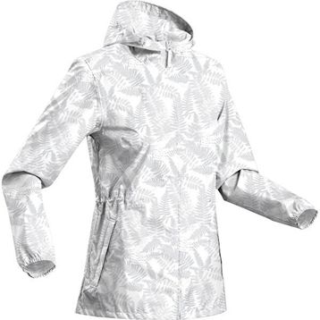 Quechua Raincut Beyaz Kadın Outdoor Yağmurluk