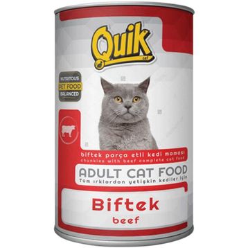 Quik JPM017088 Biftekli 415 Gr Konserve Kedi Maması