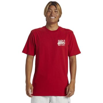 Quiksilver AQYZT09540-30051 Hurricane Or Hippie Moe Günlük Stil Kırmızı Erkek T-Shirt