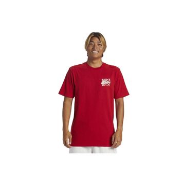 Quiksilver AQYZT09540-30051 Hurricane Or Hippie Moe Günlük Stil Kırmızı Erkek T-Shirt