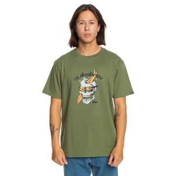 Quiksilver EQYZT07674-17036 One Last Surf SS Yeşil Günlük Stil Erkek T-Shirt