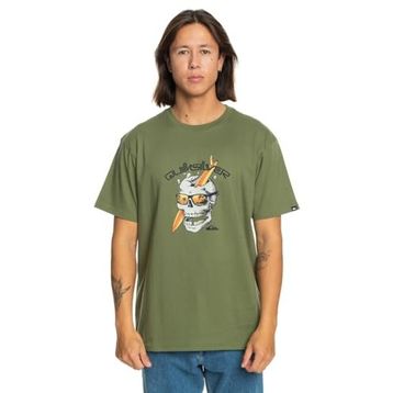 Quiksilver EQYZT07674-17036 One Last Surf SS Yeşil Günlük Stil Erkek T-Shirt