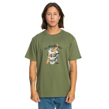 Quiksilver EQYZT07674-17036 One Last Surf SS Yeşil Günlük Stil Erkek T-Shirt