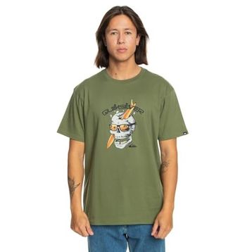 Quiksilver EQYZT07674-17036 One Last Surf SS Yeşil Günlük Stil Erkek T-Shirt