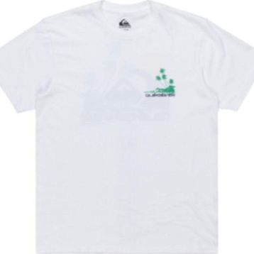Quiksilver EQYZT08057-908 Palm Lines Ss Beyaz Günlük Stil Erkek T-shirt