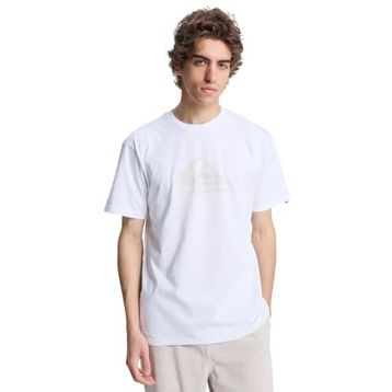 Quiksilver EQYZT08072-908 Ev Comp Logo Beyaz Günlük Stil Erkek T-shirt