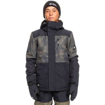 Quiksilver Mission Printed Block Çocuk Kayak Montu Siyah