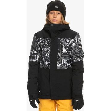 Quiksilver Mission Printed Block Çocuk Kayak Montu Siyah
