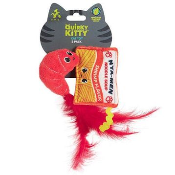 Quirky Kitty Shrimp Ramen Kedi Otlu Ve Matatabili 2'li Kedi Oyuncağı