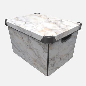 Qutu Style Marble 20 lt Saklama Kutusu