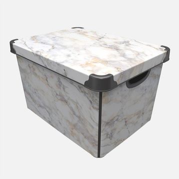 Qutu Style Marble 20 lt Saklama Kutusu