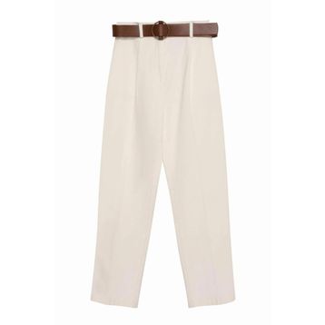 Quzu 21K70755 Siyah Beli Kemerli Kadın Pantolon