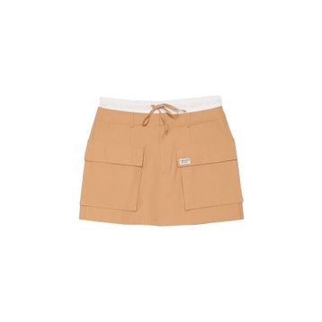 Quzu 24Y96107 Camel Büyük Cep Detaylı Boxer Kadın Etek