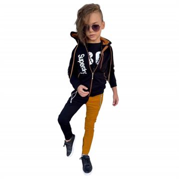 Quzucuk Kids Erkek Çocuk Fermuarlı Spor Günlük Kahve Takım