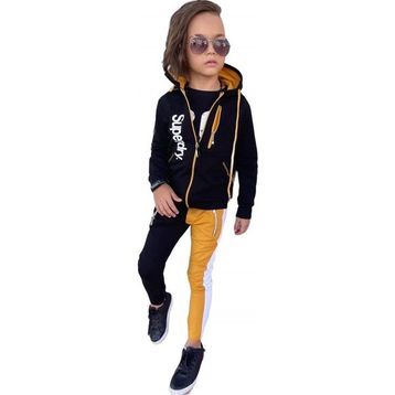 Quzucuk Kids Erkek Çocuk Fermuarlı Spor Günlük Sarı Takım