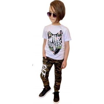 Quzucuk Kids Erkek Çocuk Kurt Figürlü Beyaz Kombin