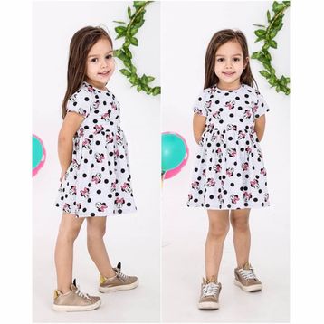 Quzucuk Kids Kız Çocuk Figürlü Gri Elbise