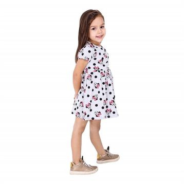 Quzucuk Kids Kız Çocuk Figürlü Gri Elbise
