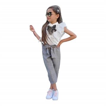 Quzucuk Kids Kız Çocuk Kurdele Detaylı Takım