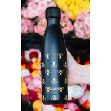 Qwetch QD2322 Arı Desenli Isı Yalıtımlı 500 ml Siyah Termos