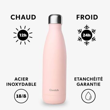 Qwetch QD3103 Pastel Pembe Isı Yalıtımlı 500 ml Termos