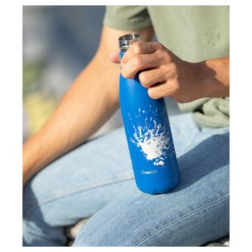 Qwetch QD3361 Sprey Desenli Isı Yalıtımlı 500 ml Mavi Termos