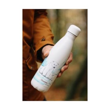 Qwetch QD3464 Kutup Ayısı Desenli Isı Yalıtımlı 500 ml Fildişi Termos